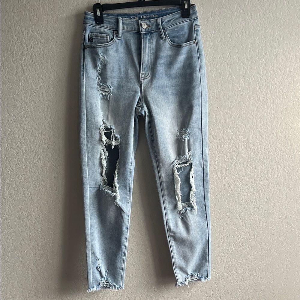 Like New! BALAM Denim Wear Distressed Light Blue Jeans in Size 1